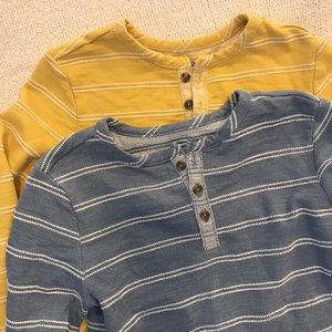 2 Henley Long Sleeved shirts
